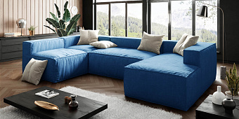 Синий диван в интерьере-27, Диван Фри